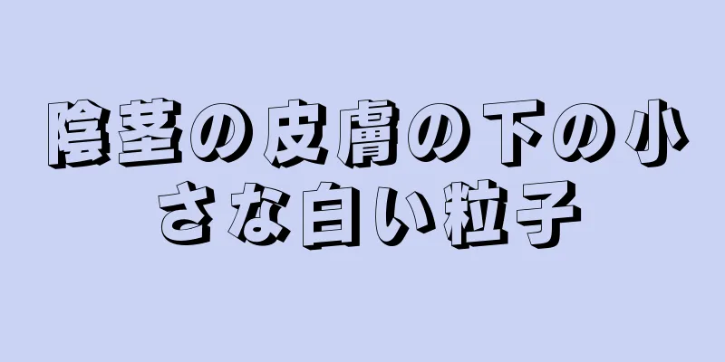 陰茎の皮膚の下の小さな白い粒子