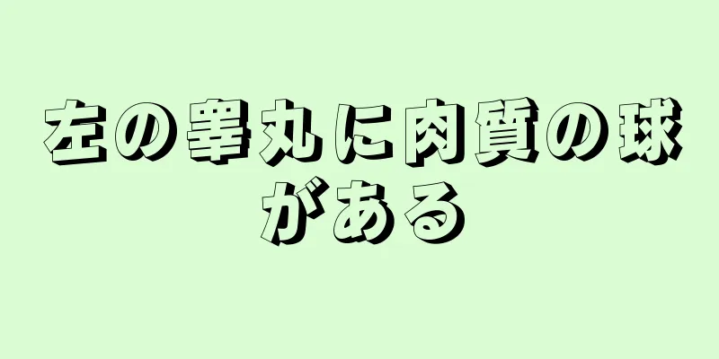 左の睾丸に肉質の球がある