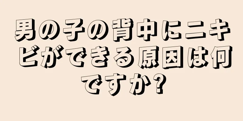 男の子の背中にニキビができる原因は何ですか?