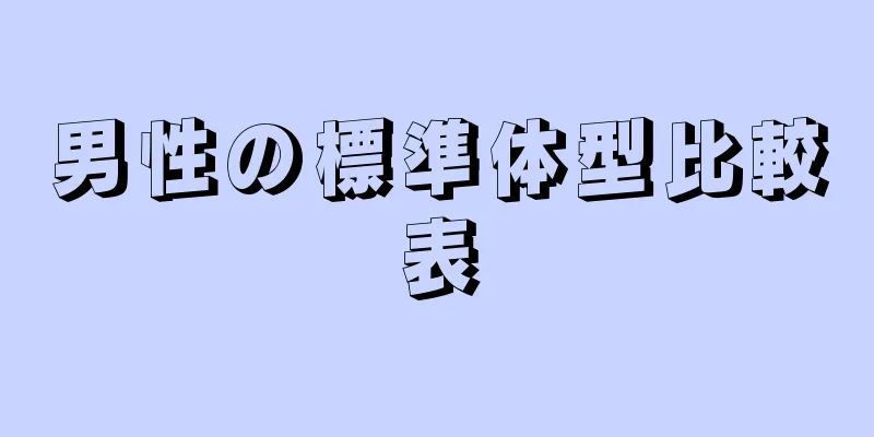 男性の標準体型比較表
