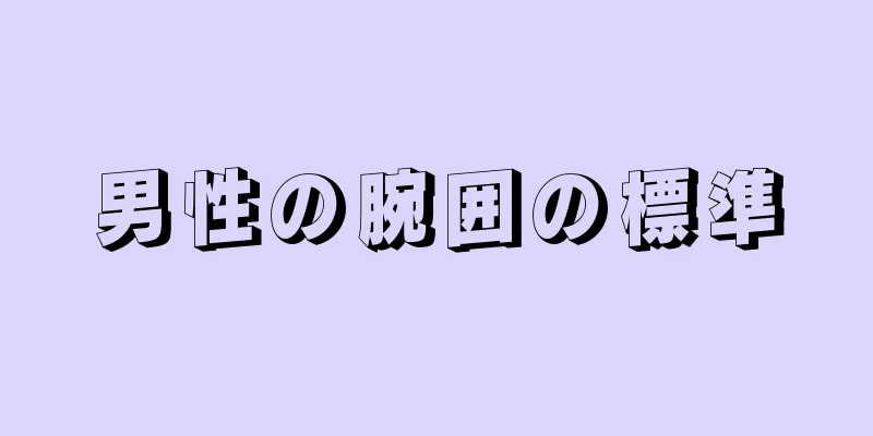 男性の腕囲の標準