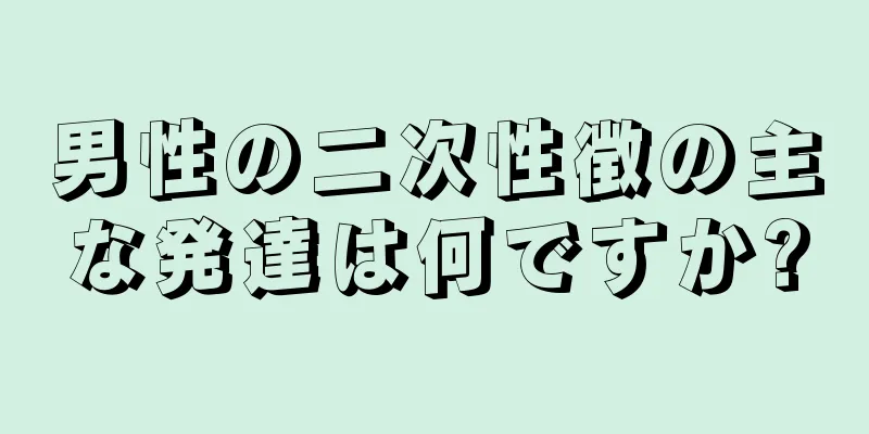 男性の二次性徴の主な発達は何ですか?