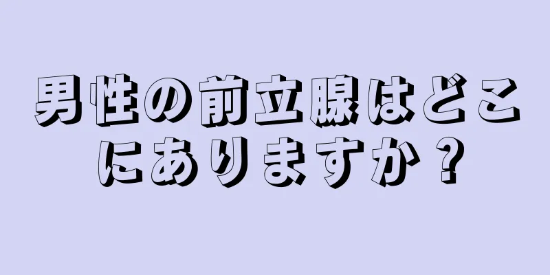 男性の前立腺はどこにありますか？