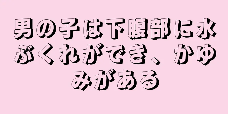 男の子は下腹部に水ぶくれができ、かゆみがある
