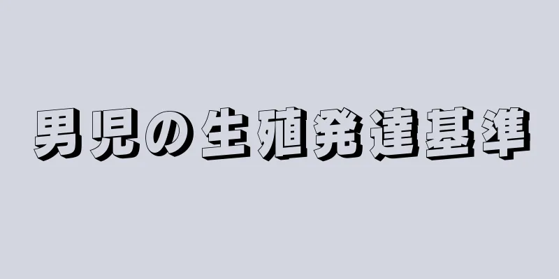 男児の生殖発達基準