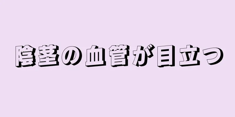 陰茎の血管が目立つ