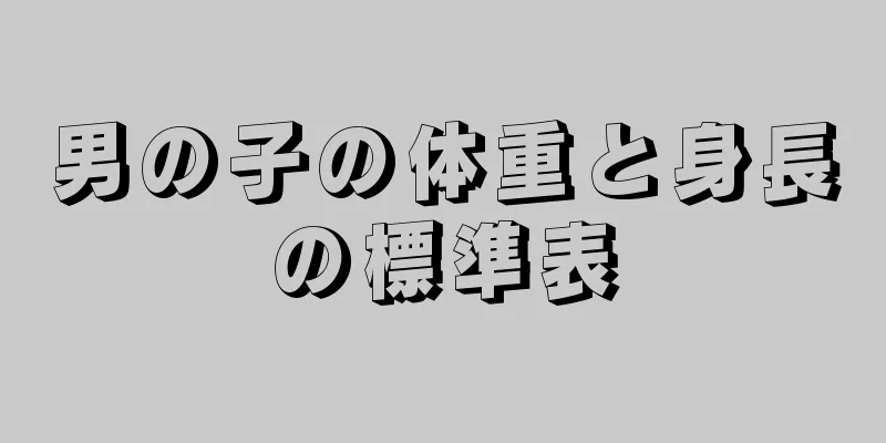 男の子の体重と身長の標準表