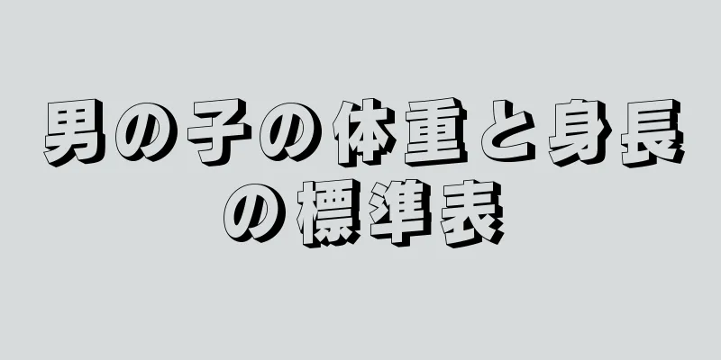 男の子の体重と身長の標準表