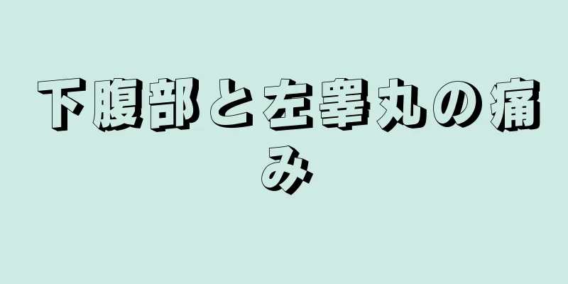 下腹部と左睾丸の痛み