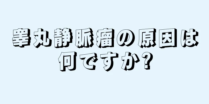 睾丸静脈瘤の原因は何ですか?