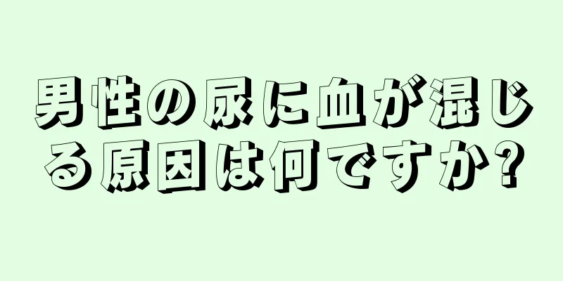 男性の尿に血が混じる原因は何ですか?
