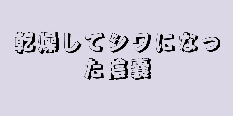 乾燥してシワになった陰嚢