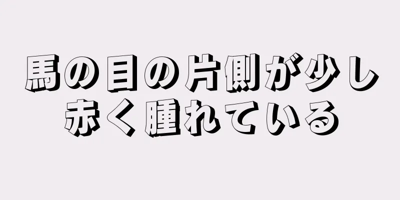 馬の目の片側が少し赤く腫れている