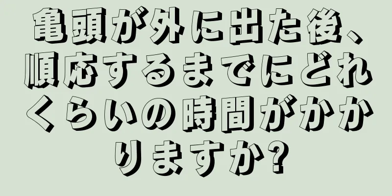 亀頭が外に出た後、順応するまでにどれくらいの時間がかかりますか?