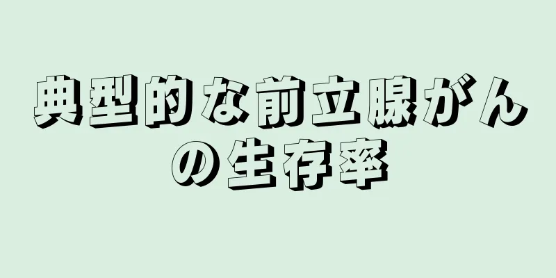 典型的な前立腺がんの生存率