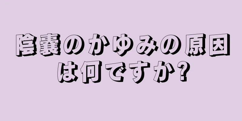陰嚢のかゆみの原因は何ですか?