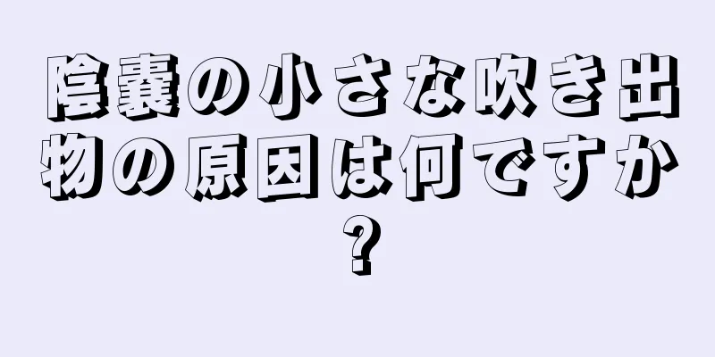 陰嚢の小さな吹き出物の原因は何ですか?