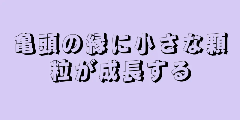 亀頭の縁に小さな顆粒が成長する
