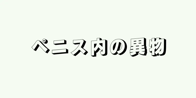 ペニス内の異物