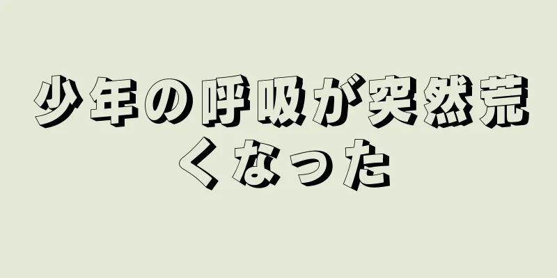 少年の呼吸が突然荒くなった