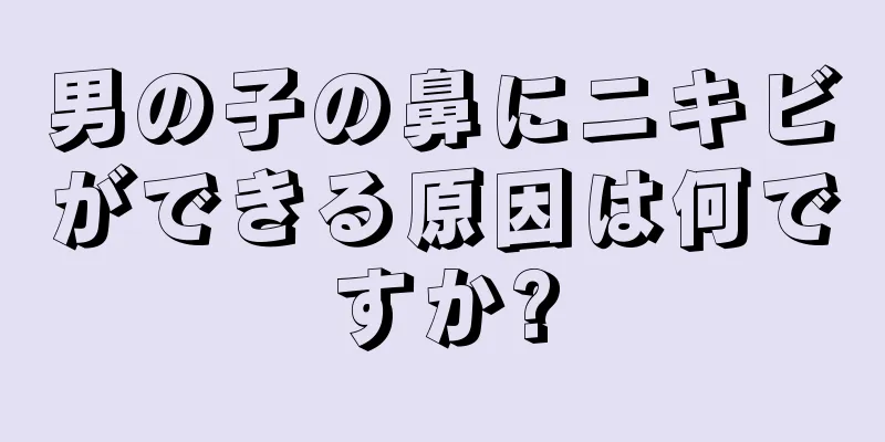 男の子の鼻にニキビができる原因は何ですか?