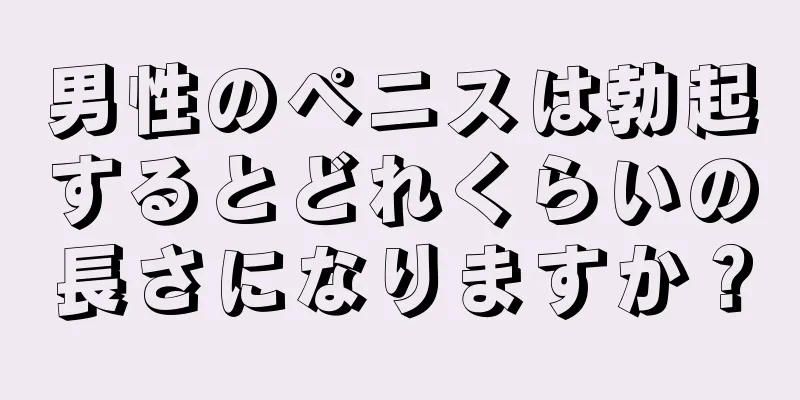 男性のペニスは勃起するとどれくらいの長さになりますか？
