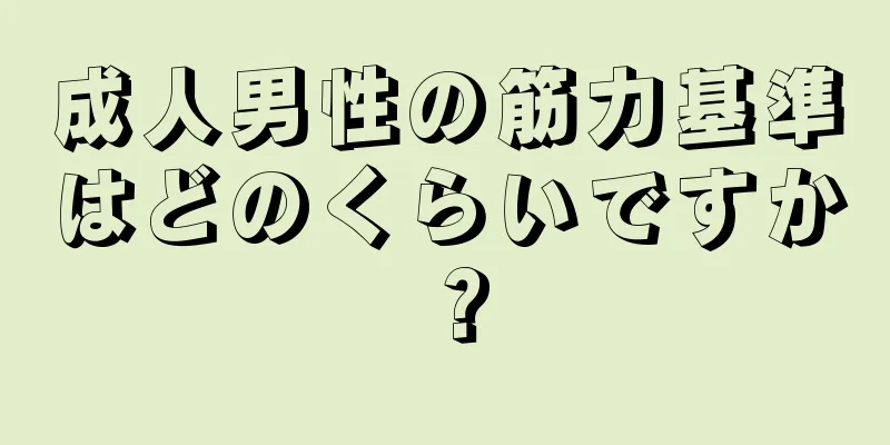 成人男性の筋力基準はどのくらいですか？