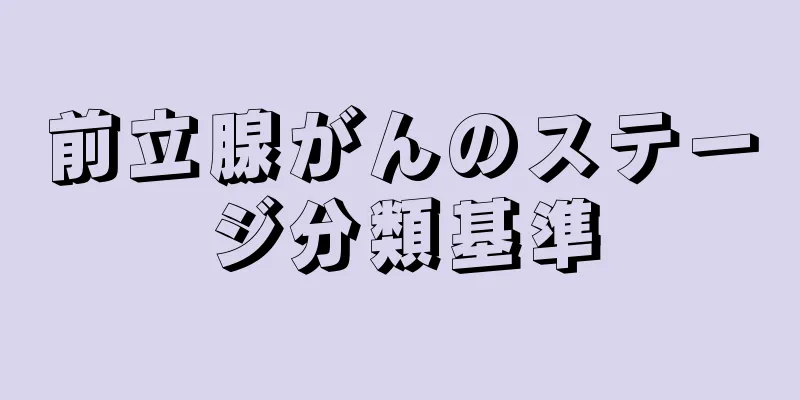 前立腺がんのステージ分類基準
