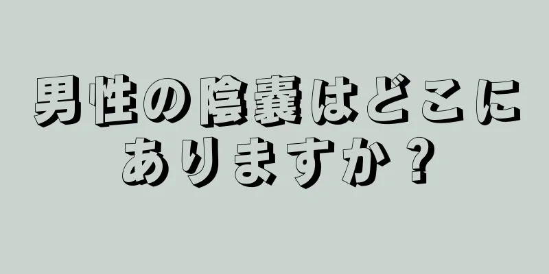 男性の陰嚢はどこにありますか？