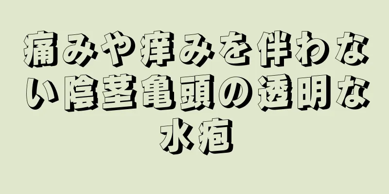 痛みや痒みを伴わない陰茎亀頭の透明な水疱