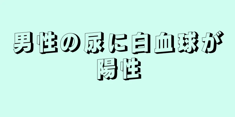 男性の尿に白血球が陽性