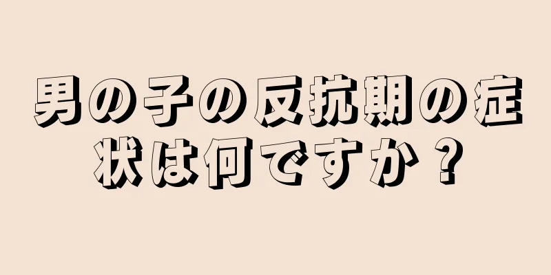 男の子の反抗期の症状は何ですか？
