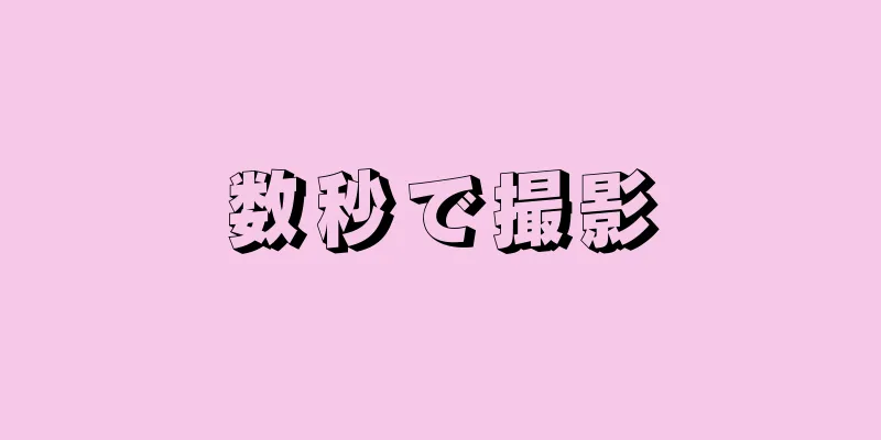 数秒で撮影