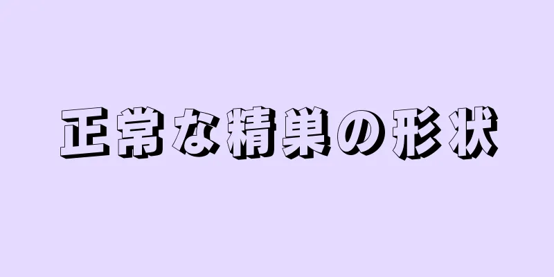 正常な精巣の形状