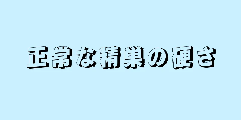 正常な精巣の硬さ