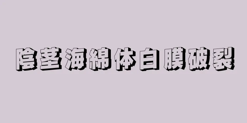 陰茎海綿体白膜破裂