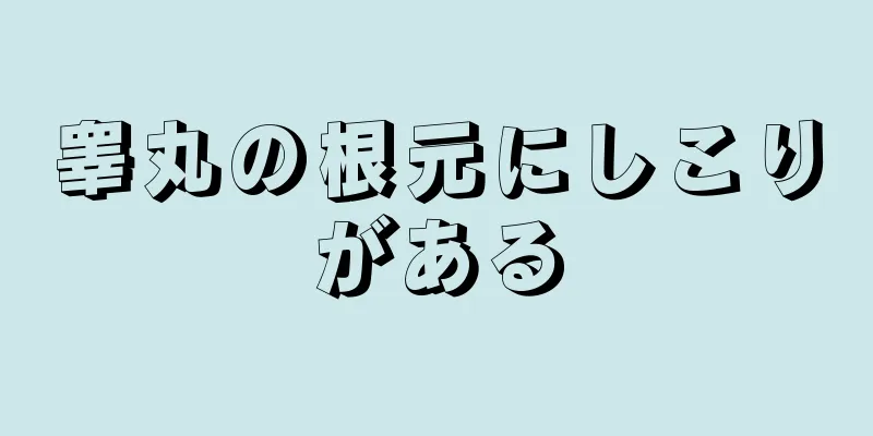 睾丸の根元にしこりがある