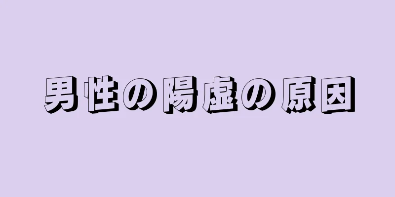 男性の陽虚の原因