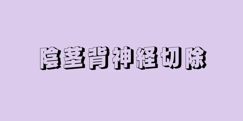 陰茎背神経切除