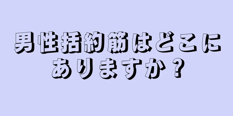 男性括約筋はどこにありますか？