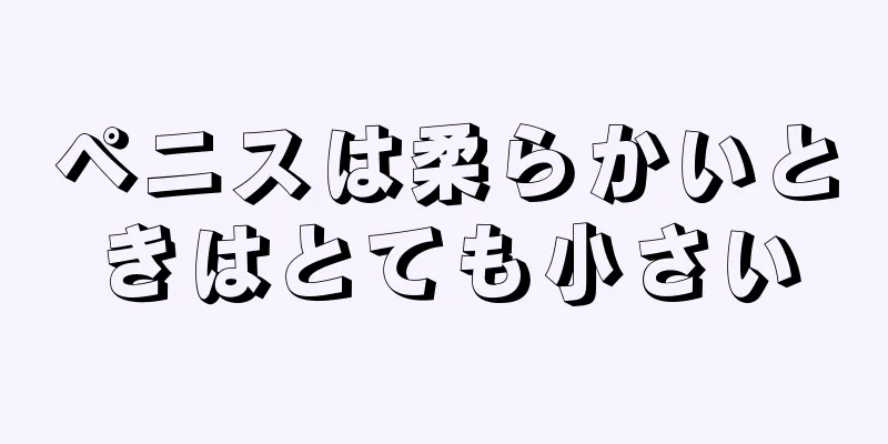 ペニスは柔らかいときはとても小さい