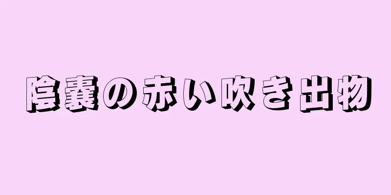 陰嚢の赤い吹き出物