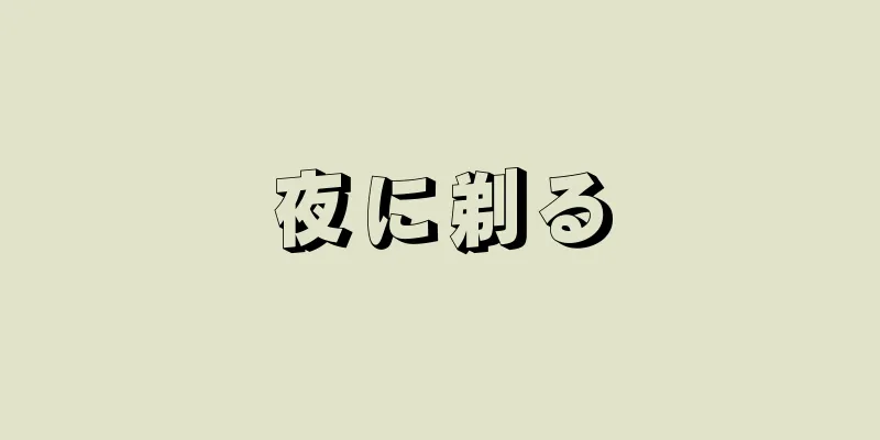 夜に剃る