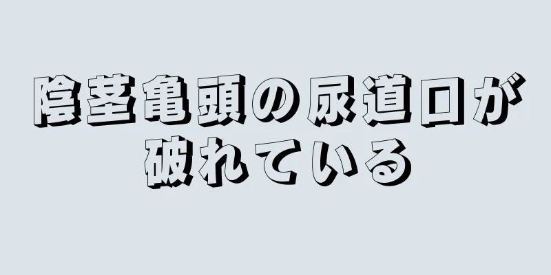 陰茎亀頭の尿道口が破れている