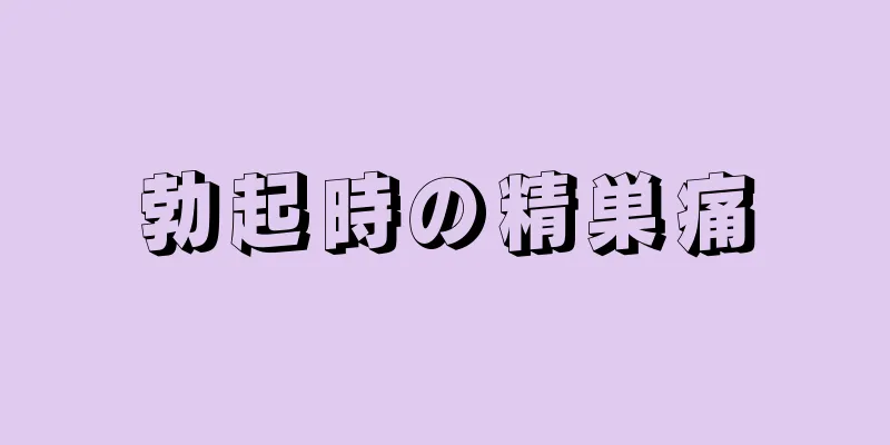 勃起時の精巣痛