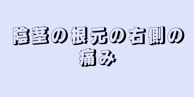 陰茎の根元の右側の痛み