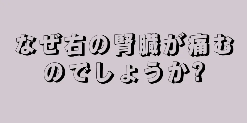 なぜ右の腎臓が痛むのでしょうか?