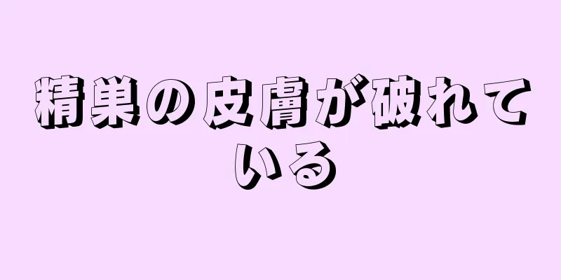 精巣の皮膚が破れている