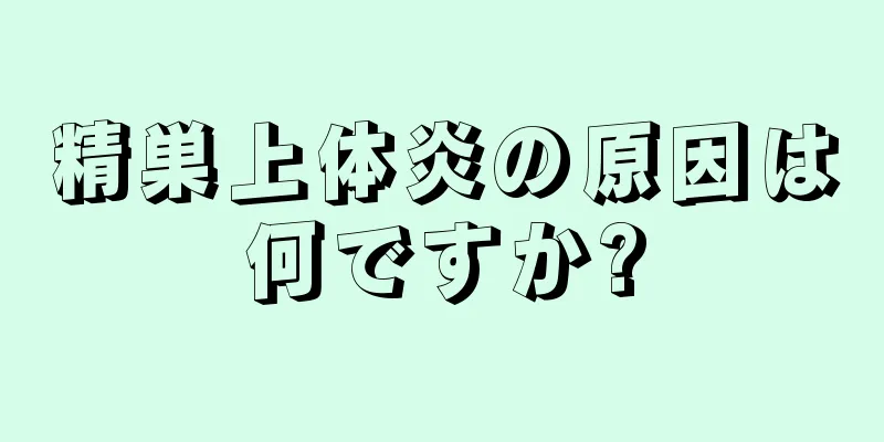 精巣上体炎の原因は何ですか?