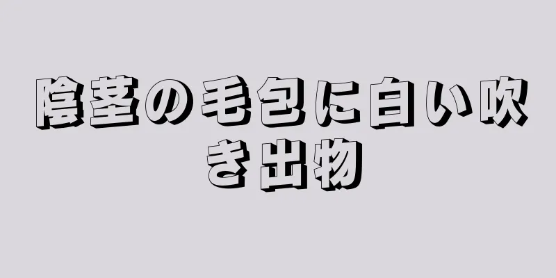 陰茎の毛包に白い吹き出物